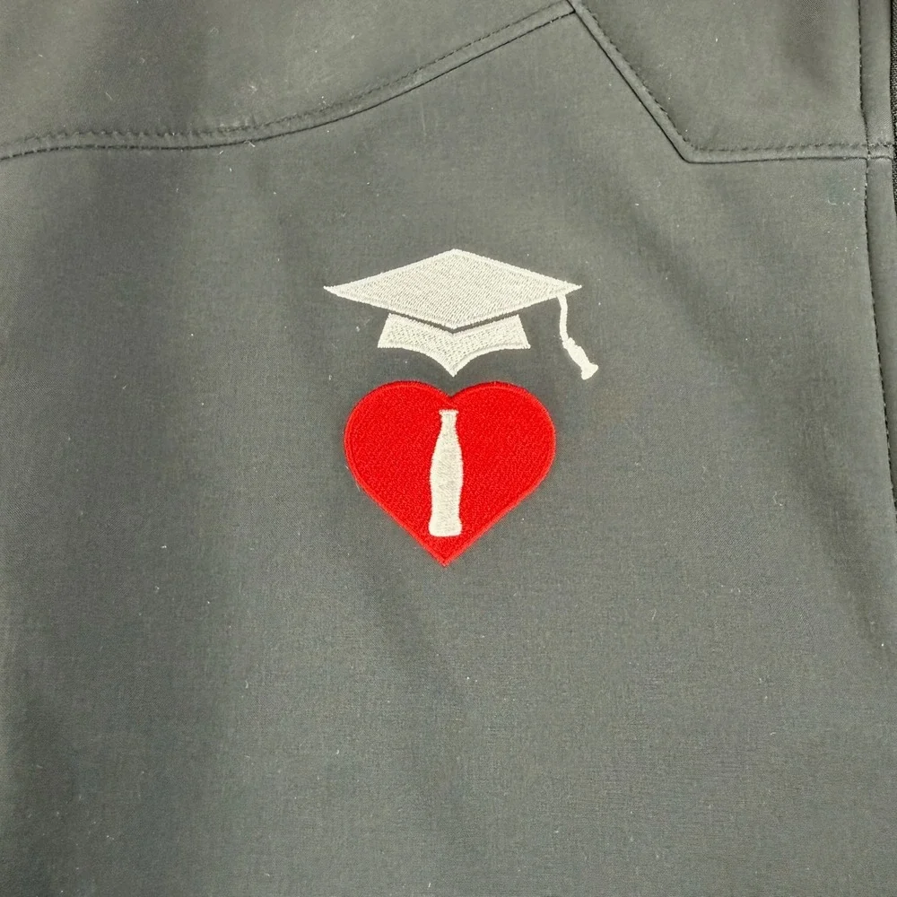 The North Face Jacket Men L Black‎ Coca-Cola Heart Grad Logo WindWall Softshell